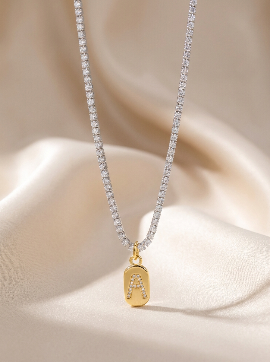 Choker Riviera Lettera A Bicolore